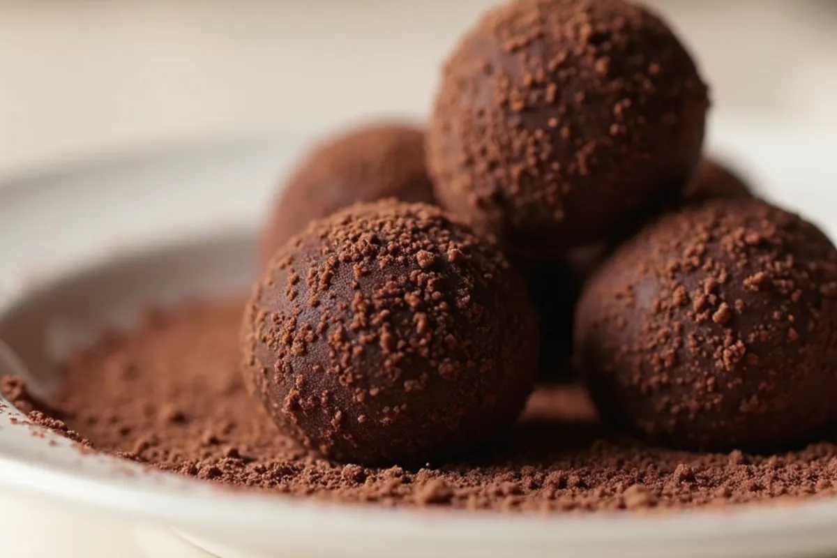 Detalhe do preparo de brigadeiro gourmet com luz natural