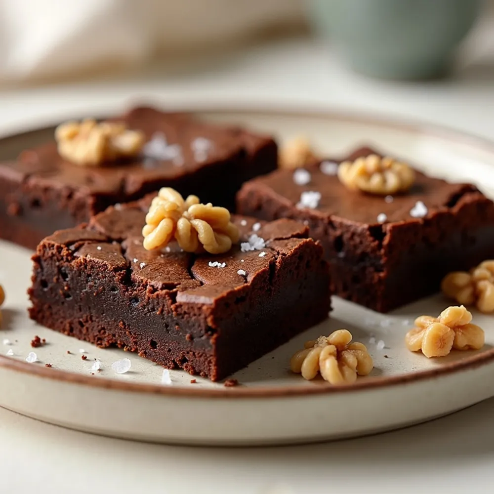 Brownie gourmet em composição quadrada