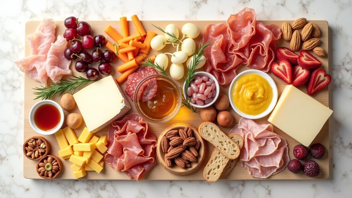 Tábua de frios gourmet finalizado em prato elegante