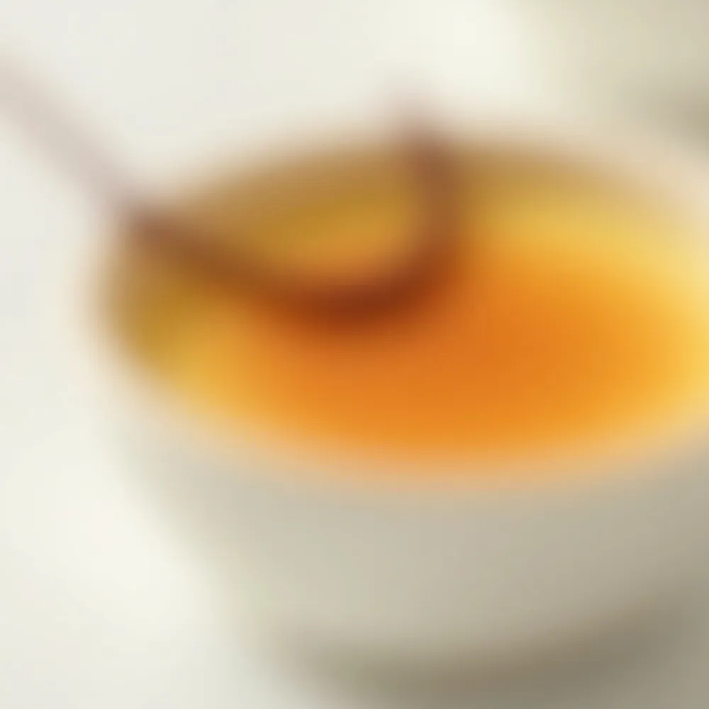 Crème brûlée gourmet em composição quadrada