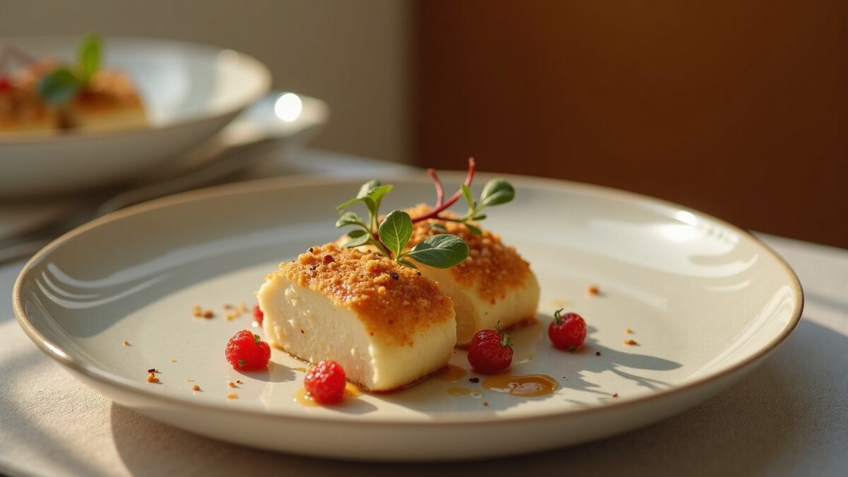 Experiência barata gourmet finalizado em prato elegante