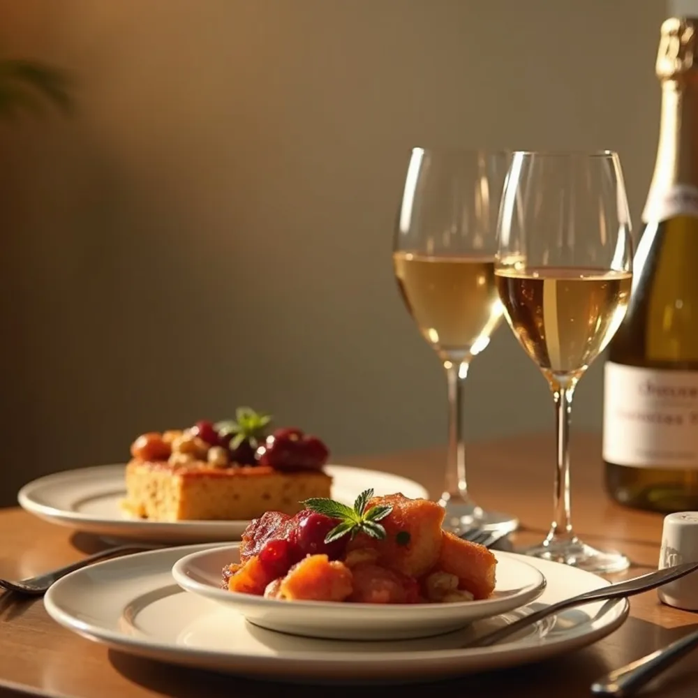 Harmonização gourmet em composição quadrada