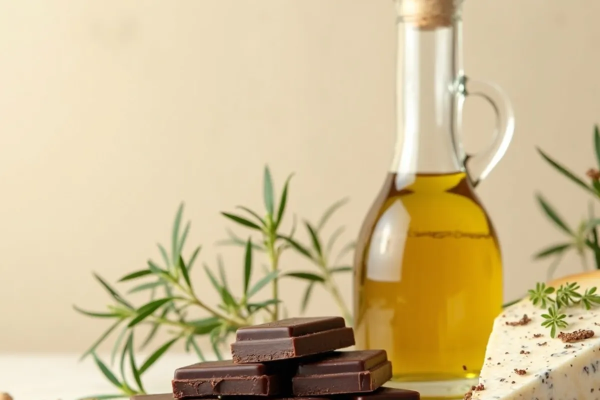 Detalhe do preparo de ingredientes premium com luz natural
