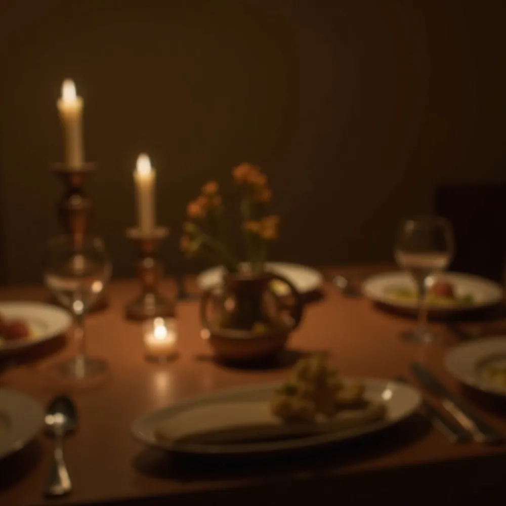 Jantar gourmet em casa gourmet em composição quadrada