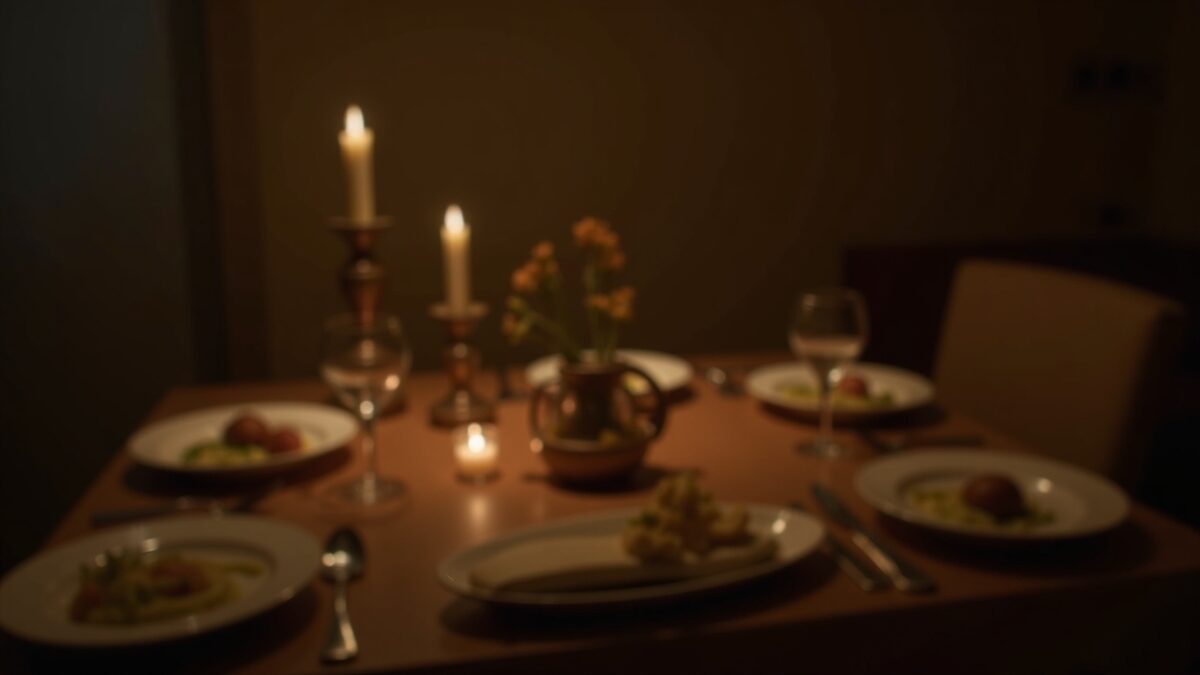 Jantar gourmet em casa gourmet finalizado em prato elegante