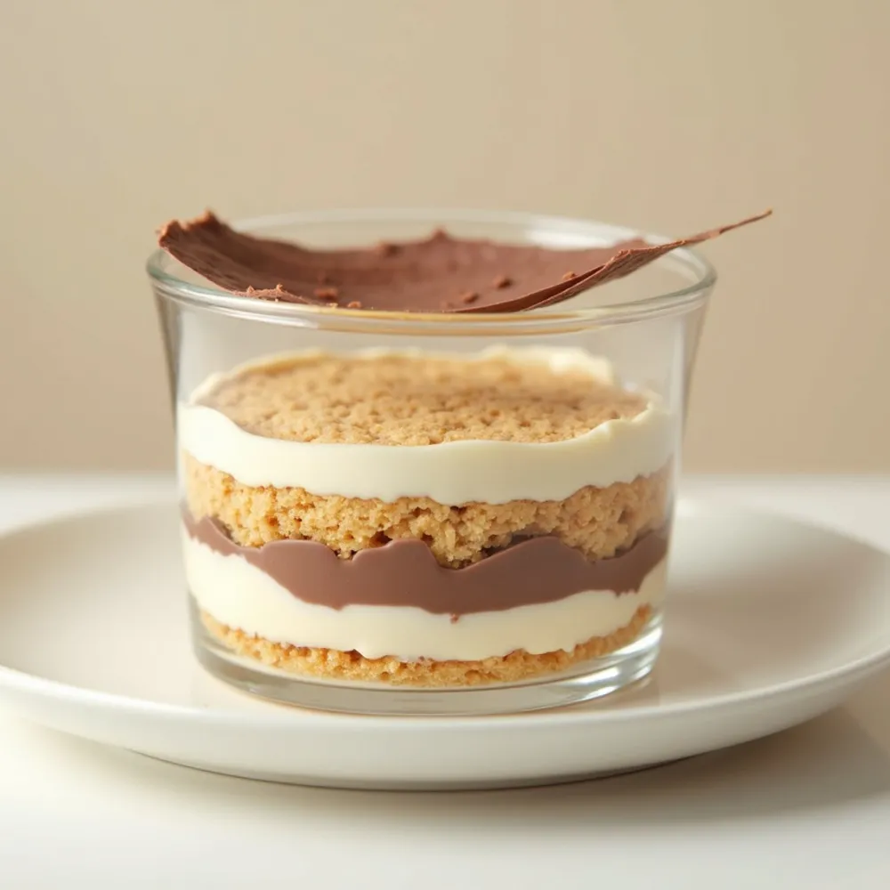 Pavê gourmet em composição quadrada