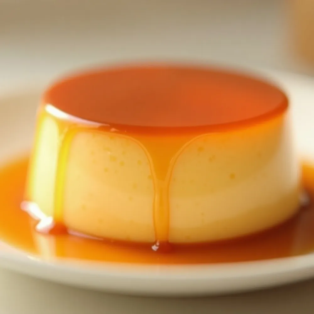 Pudim gourmet em composição quadrada