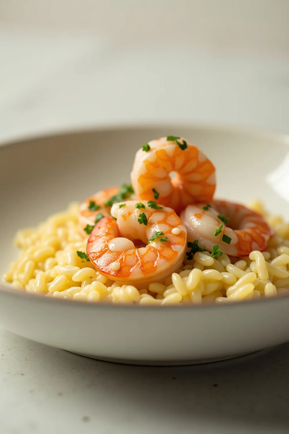 Risoto cremoso de camarão gourmet, receita passo a passo para salvar no Pinterest