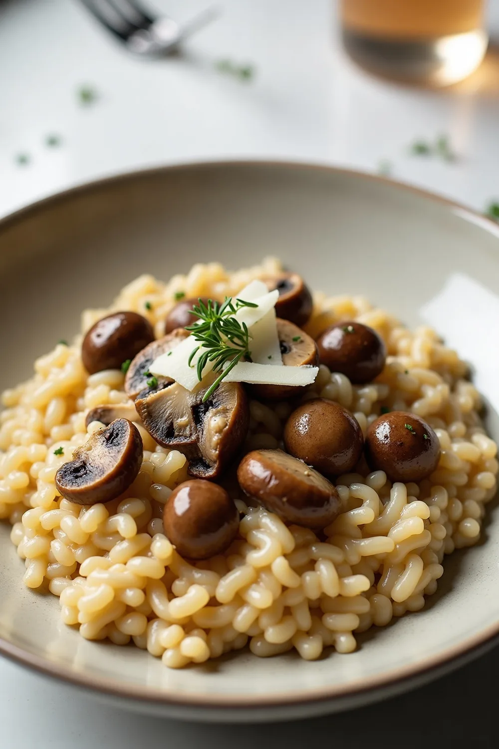 Risoto de cogumelos gourmet, receita passo a passo para salvar no Pinterest